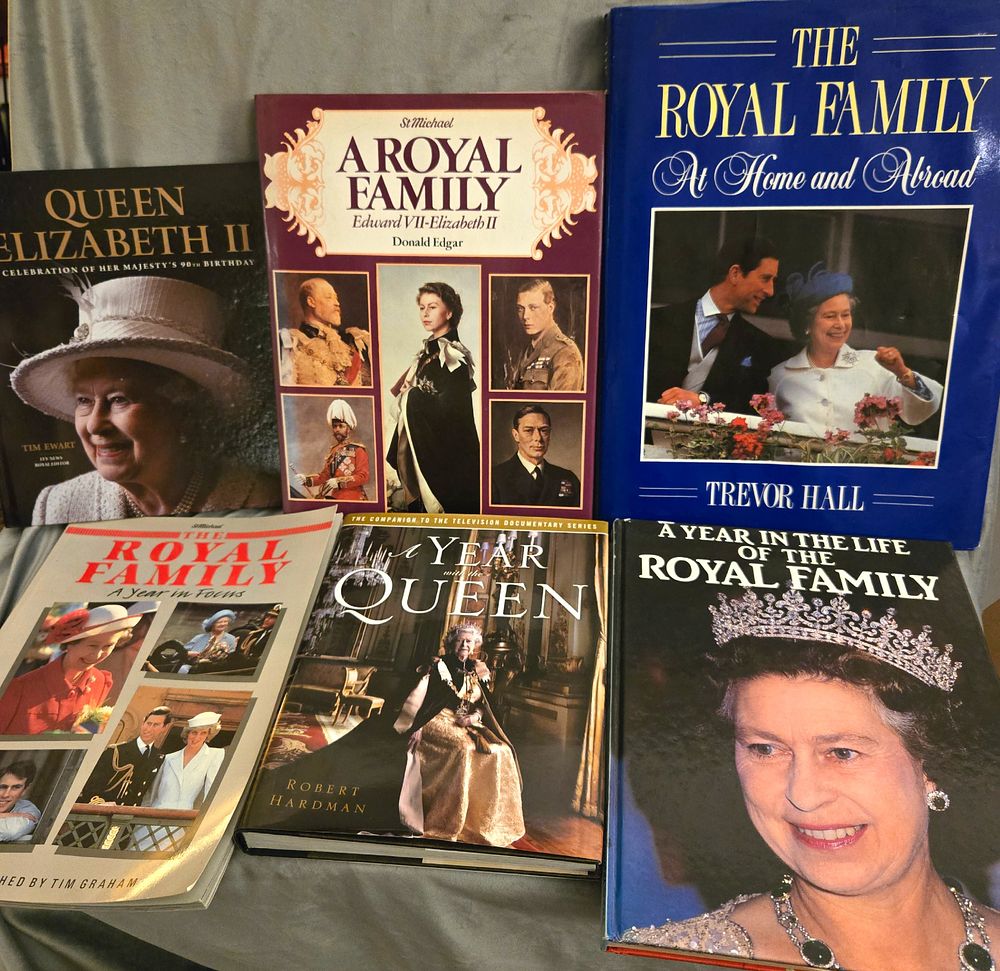 Lot 126: A year of The Royal family - A large hardback collection of books relating to the work of the Britis