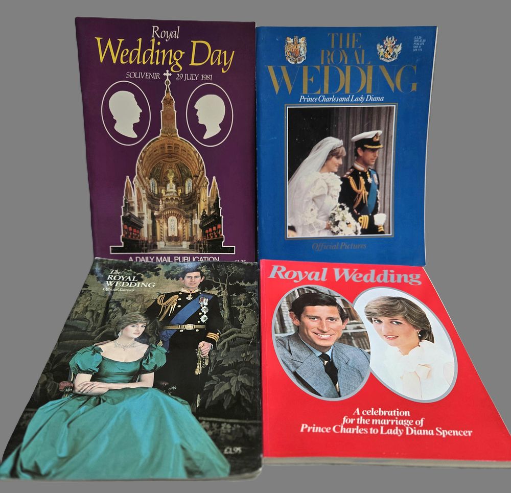 Lot 132: The Royal Wedding of Prince Charles and Lady Diana -Four souvenir programmes of the Royal wedding