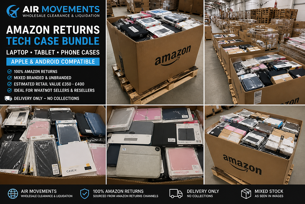 Lot 138: Amazon Returns Tech Case Bundle - Laptop Tablet Phone Covers - Apple & Android Compatible