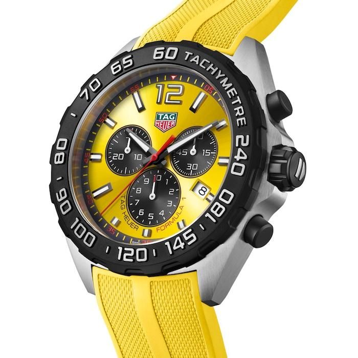 Lot 22: TAG Heuer Formula 1 Watch Yellow Dial - Men's Sports Watch - Auction