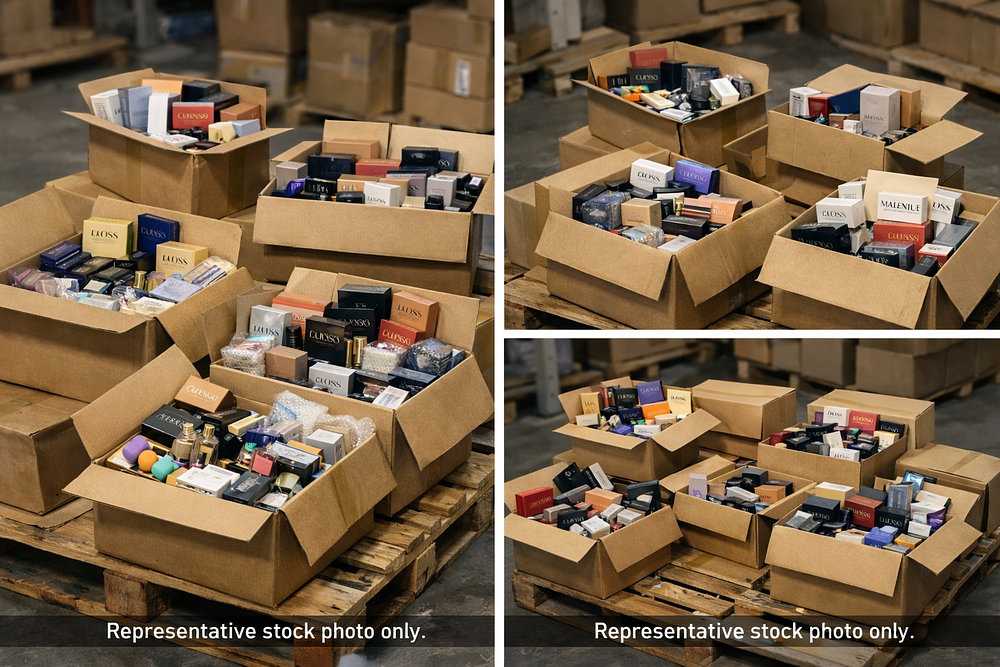 Lot 24: 20 Mystery Returned & End-of-Line Parcels Mixed Clearance & Tester Stock