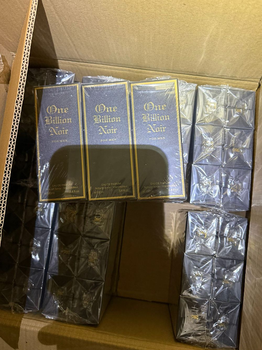 Lot 81: Bulk Box of One Billion Noir Eau De Parfum 100ml Inspired Fragrance Sealed Units