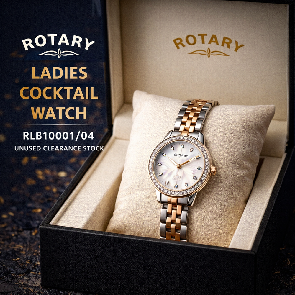 Lot 122: Rotary Ladies Cocktail Watch RLB10001/04 Two Tone Bracelet Boxed