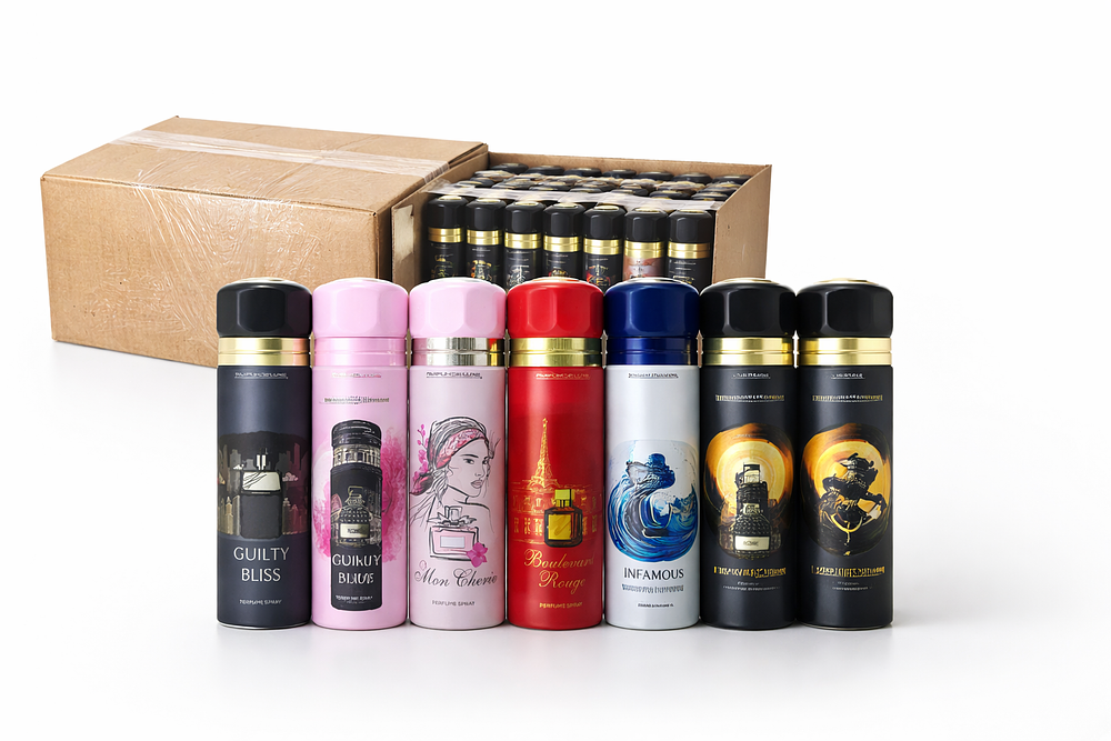 Lot 138: 50 x Inspired Fragrance Body Spray 200ml Mixed Scents Wholesale Box