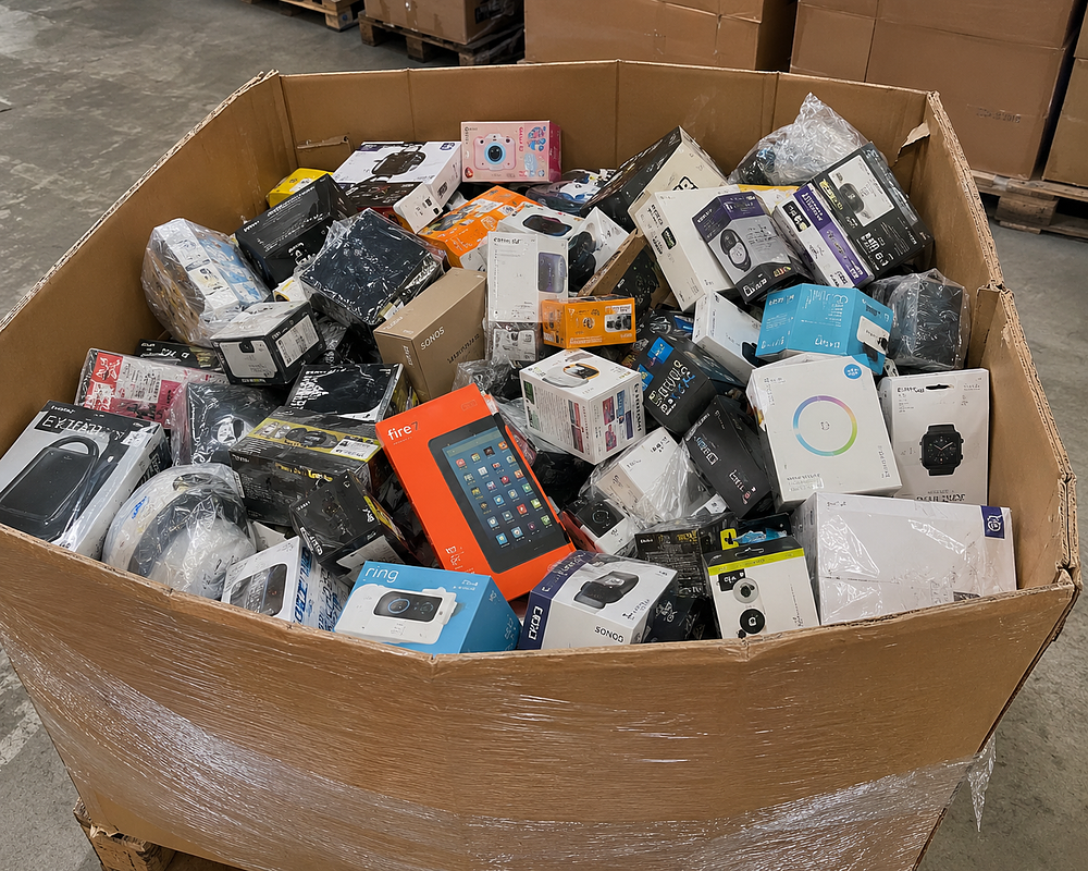 Lot 168: Amazon Returns / Excess Stock Pallet-Box - Gadgets, Tech & General Merchandise