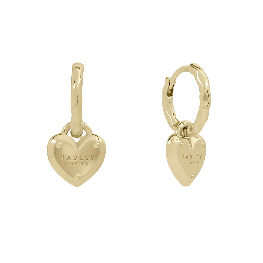 Lot 213: Radley Triple plated heart charm hoop Earring