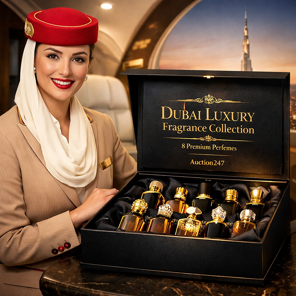 Lot 217: Dubai Perfume Mystery Box 8 Luxury Fragrances