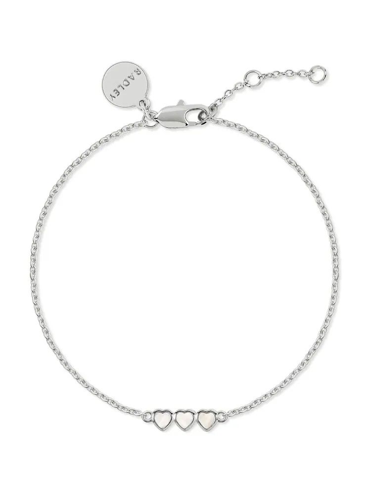 Lot 231: Radley Triple plated heart charm bracelet