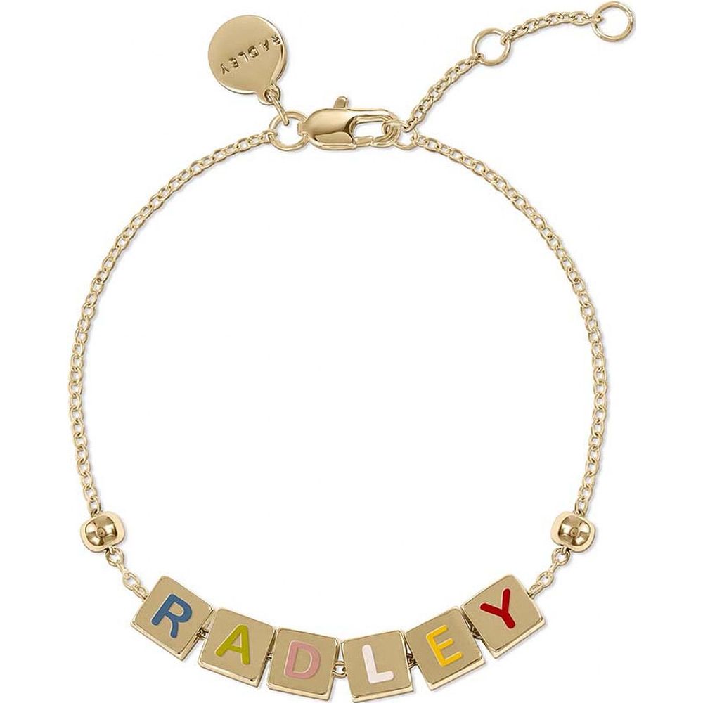 Lot 275: Radley 18ct GP Multi Colour Enamel 3 Cube Bracelet