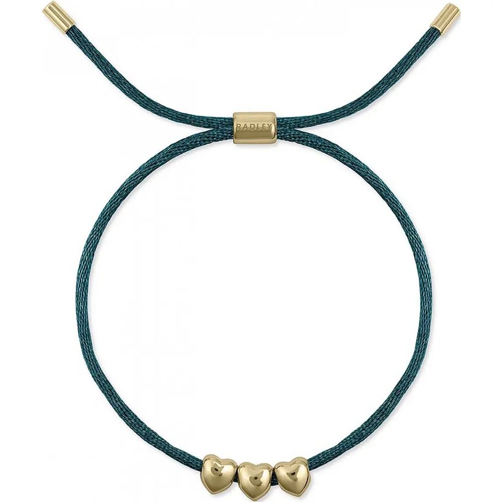 Lot 297: Radley Teal Cord Friendship Bracelet with 18ct GP Blue Enamel Charm