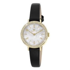Lot 319: RADLEY GP 26mm STONESET BLACK LEATHER STRAP