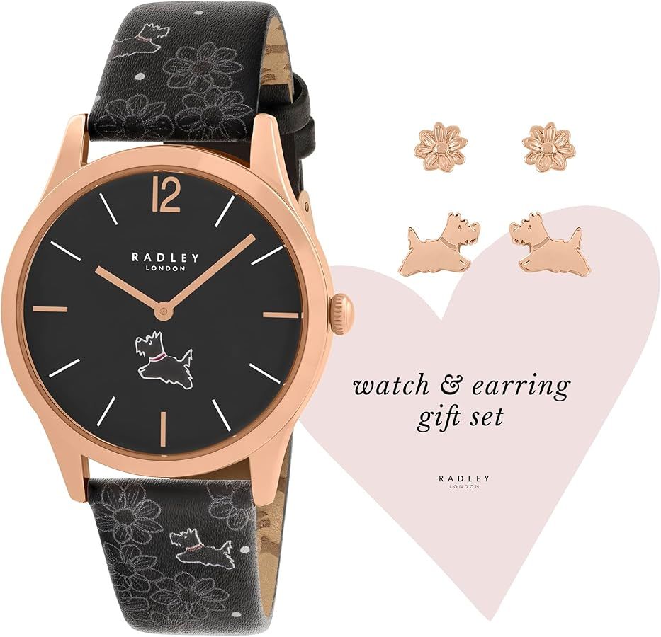 Lot 326: Radley RGP 31mm Walkies Carnation Printed Leather Strap