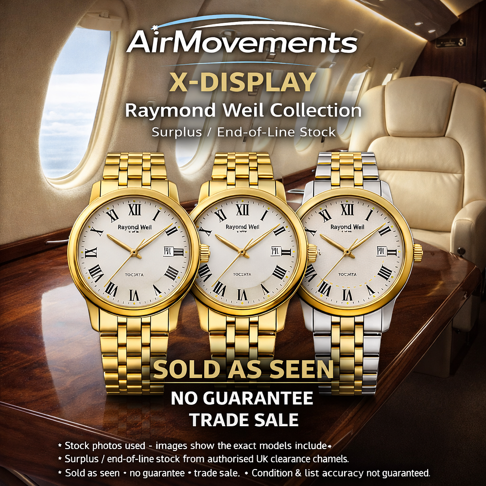 Lot 385: Air Movements Raymond Weil X-Display Watches Surplus / End-of-Line Stock (3 Units)