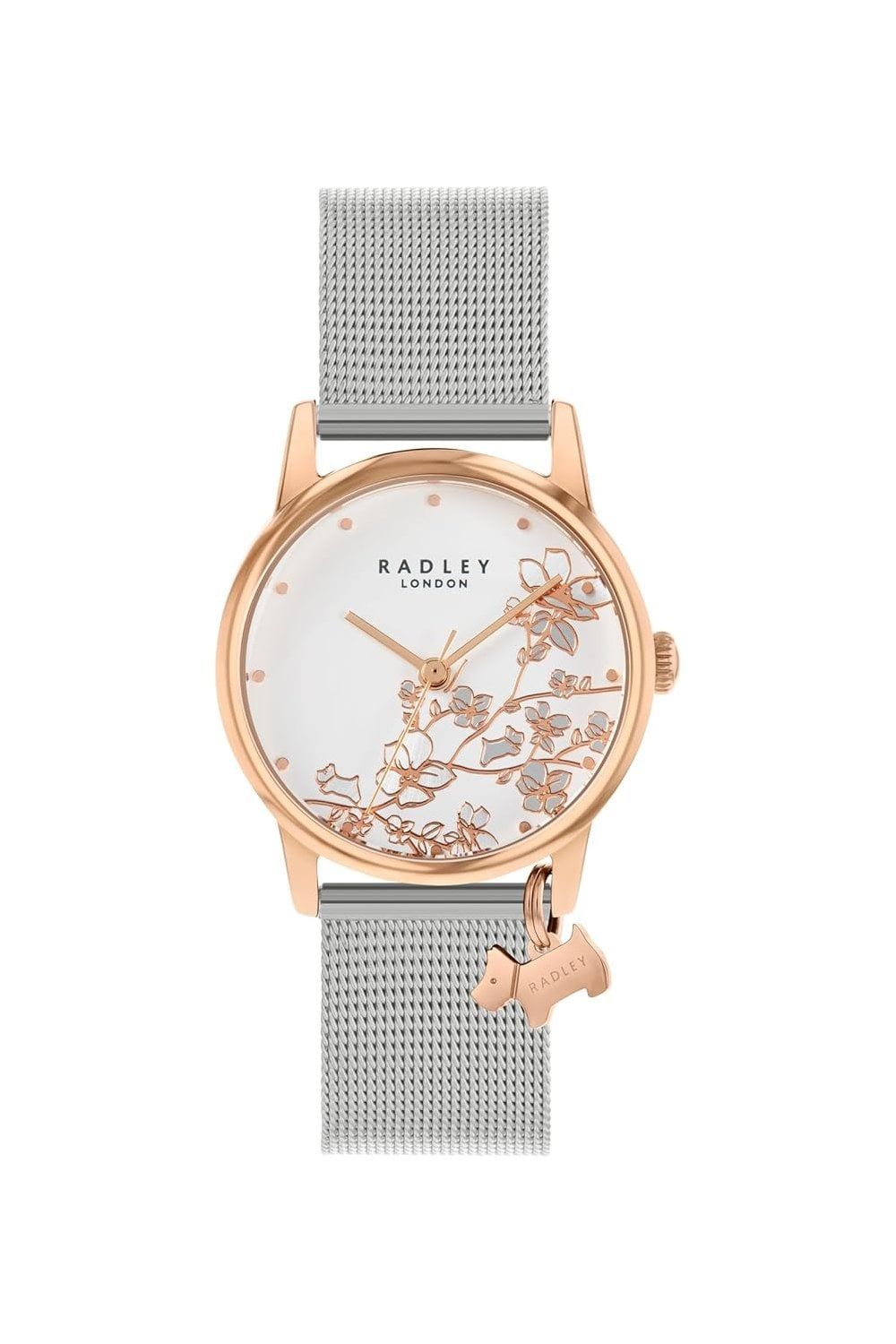 Lot 443: Radley Branded Ladies Silver Stainless Steel Mesh Strap Watch RY4531A