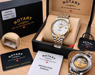 Rotary Heritage Watch RGB10003/17 - Unused Clearance Stock. Description 
Premium Rotary heritage 