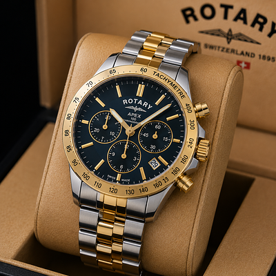 Rotary Apex 100 Chronograph Watch RGB10029/24 - Unused Clearance Stock. Description 
Premium 