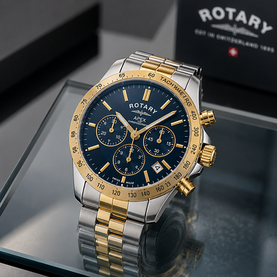 Rotary Apex 100 Chronograph Watch RGB10031/05 - Unused Clearance Stock. Description 
Premium 