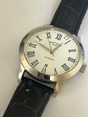Used Rotary Automatic Wristwatch with Roman Numeral Dial. A used Rotary automatic wristwatch 