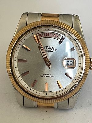 Rotary Havana Men's Two-Tone Day-Date Ticking Wristwatch. A Rotary Havana men's wristwatch in a 