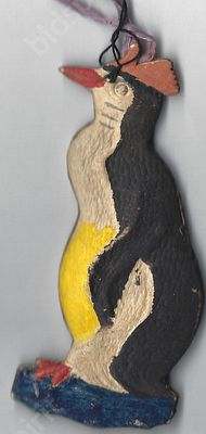 Королевский пингвин. Новогодняя елочная игрушка из папье-маше. Размер - . Производство украшений 