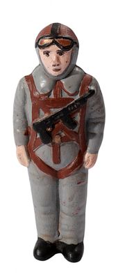 Парашютист ВДВ из набора солдатиков &laquo;Советские воины&raquo;. Завод Огонёк. Раскрашенный пластик. 