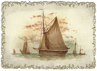 Поздравление с Новым Годом. 1896 г. Размер -