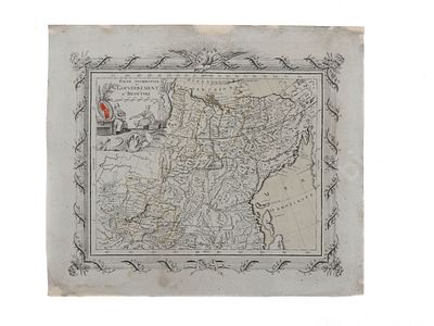 Карта Западной части Иркутского намесничества. Из атласа Российской империи, из сорока четырёх 