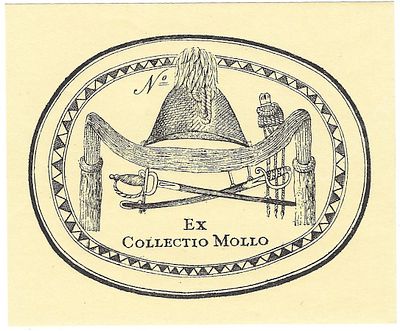 Экслибрис военного историка и коллекционера Молло Евгения Семеновича “Ex Collectio Mollo”. 