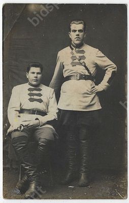 Бойцы особого пограничного отделения. Неизвестный фотограф. Чуров. 1923 г. Размер - 13,7х8,8 