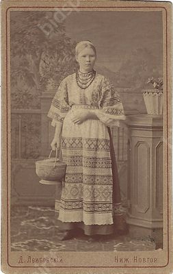 Типы. Российская империя. Фото Д. Лейбовский. Нижний Новгород. 1890 - е гг. Размер -
