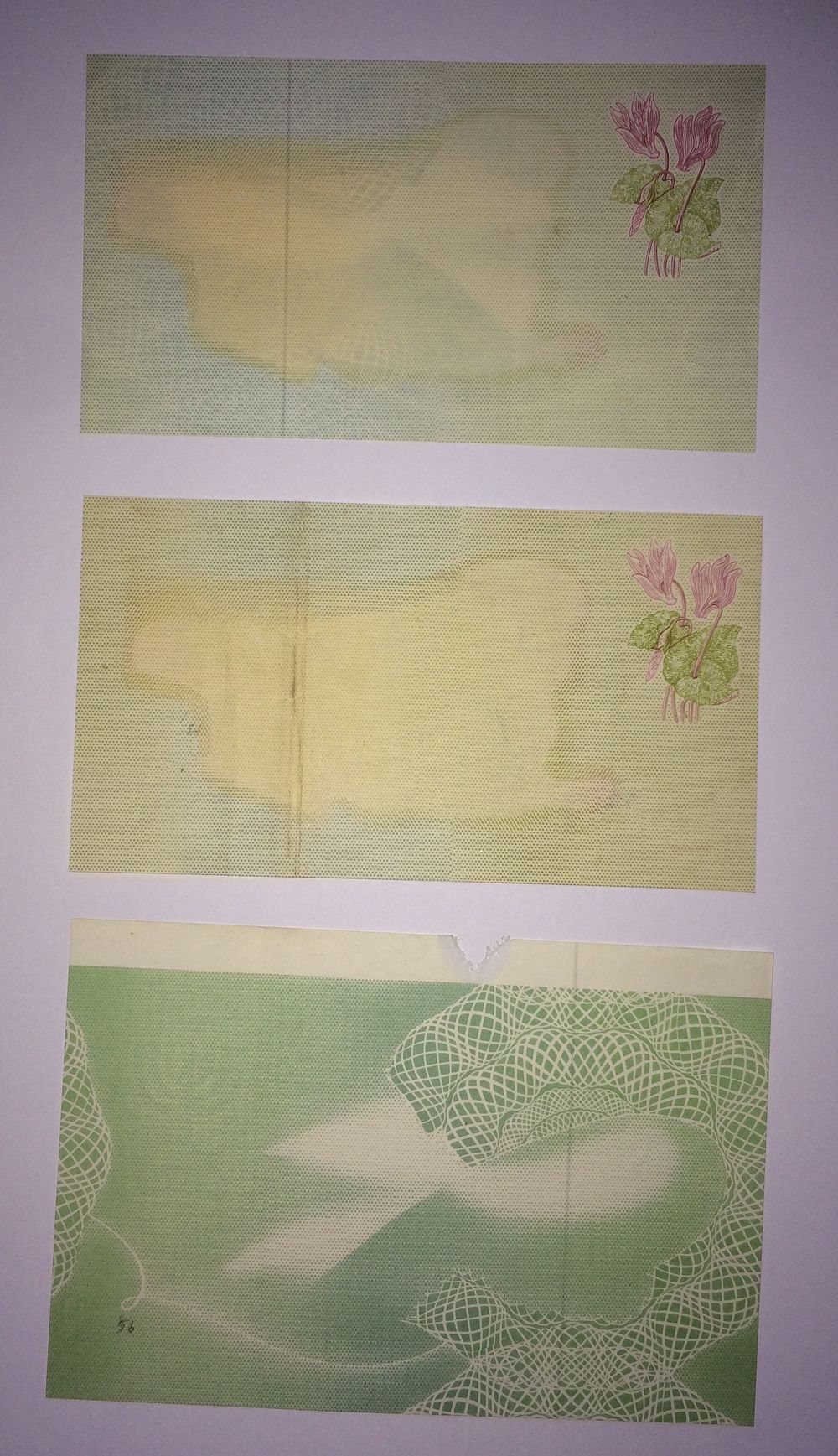 לוט 3 שטרות ישראל 500 פרוטה 1955 שטרות תהליך הדפסה
פריט 1, צד הפנים הדפסה ראשונה צד הגב חלק ללא 