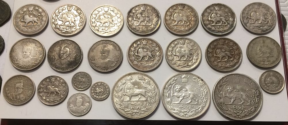 IRAN (PERSIA) 23 SILVER COINS LOT