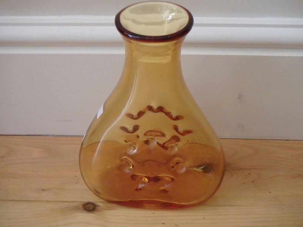 Lot 3: Vintage Whitefriars Amber Dimple Vase