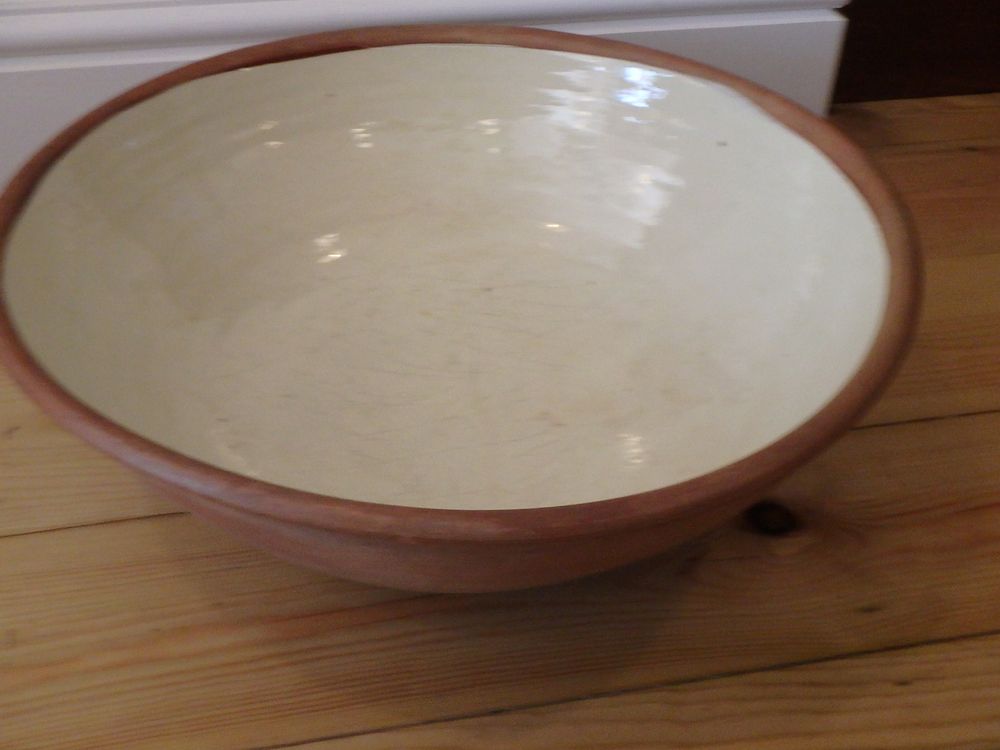 Lot 32: Large Terracotta Glazed Diary Bowl