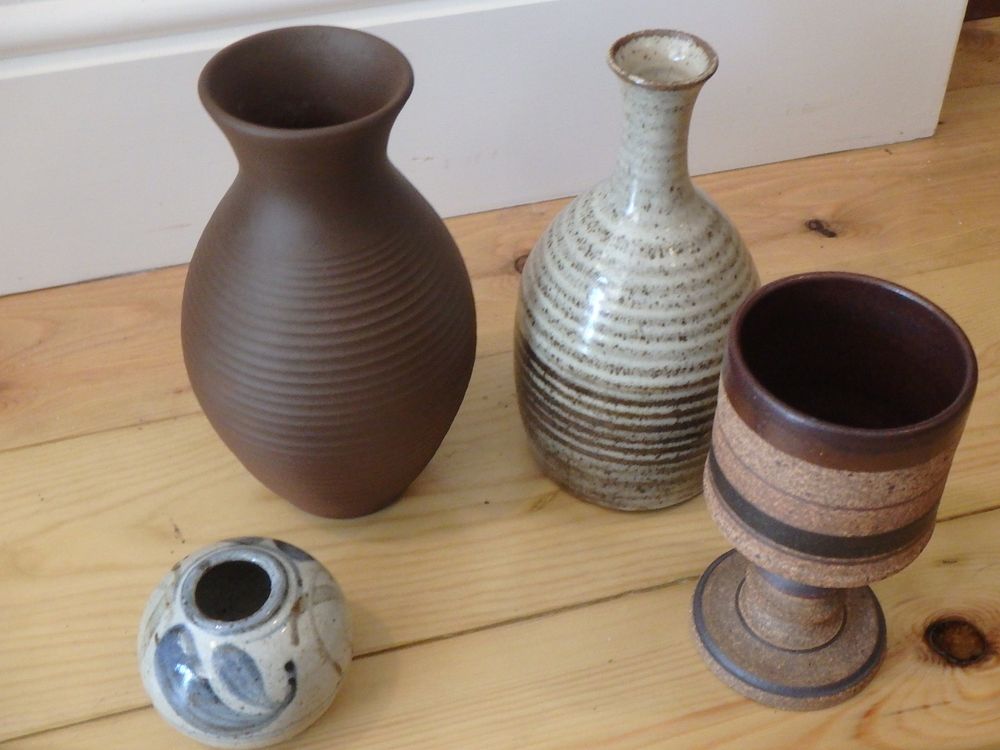 Lot 35: Studio Pottery Vases by Greyshott Hampshire together with...