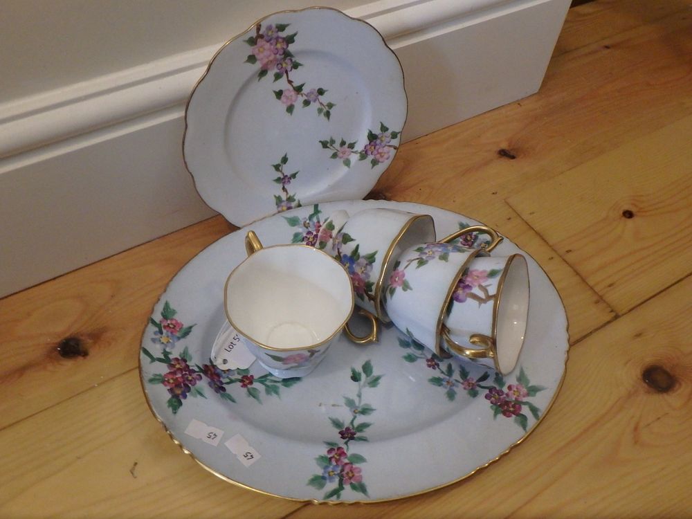 Lot 59: 36 Piece 1950’s Hand Painted Tea Set (John...