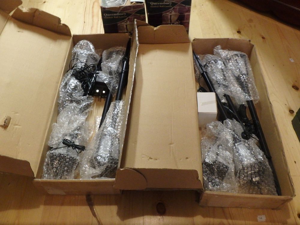 Lot 530: Two Boxes of Solar Powered Garden Lights &...