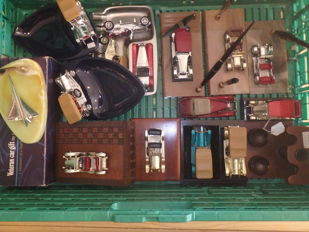 Lot 545: Car themed desk tidy's