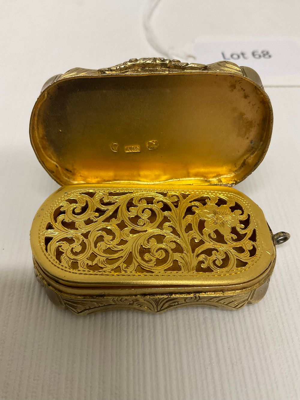 Lot 68: Silver Hallmarked Vinaigrette