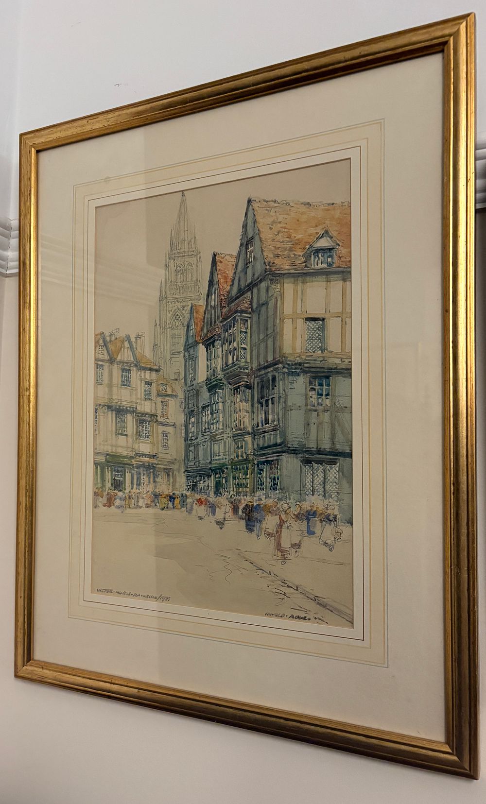 Lot 29: "In Old Rouen " Watercolour by Victor Nobel Rainbird