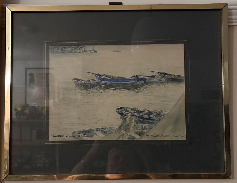 Lot 30: "Morning North Shields Fish Quay" Victor Nobel Rainbird