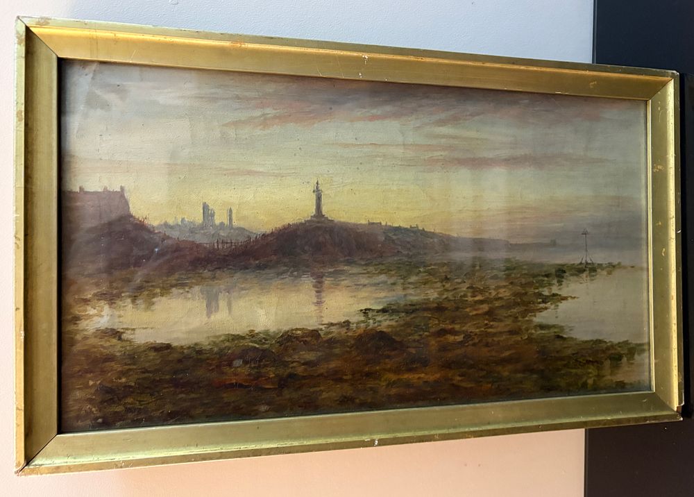 Lot 31: " Tynemouth from the Black Middens" by Albert E Huntley C1890