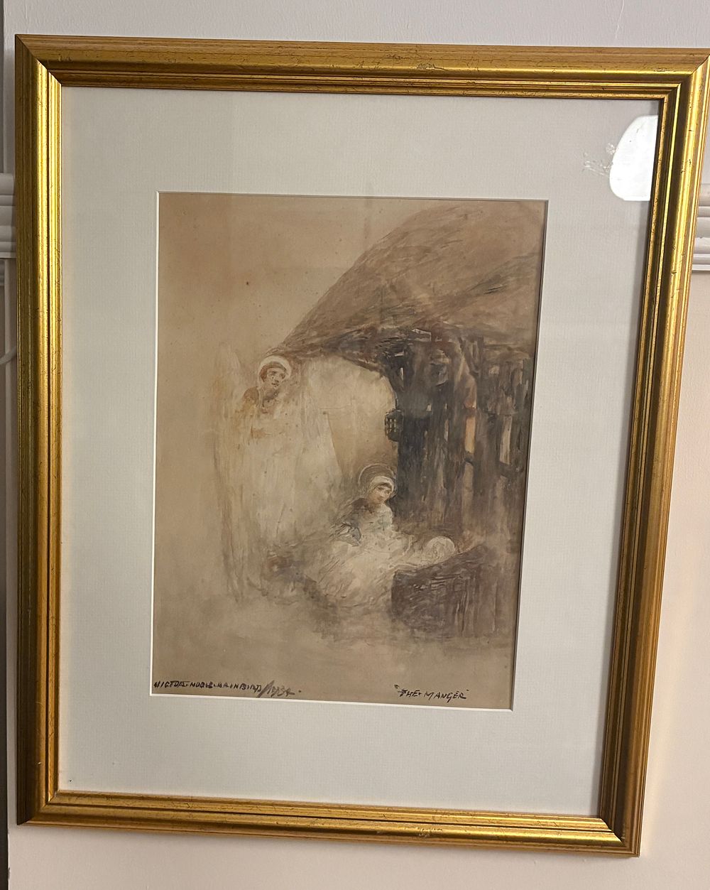 Lot 50: "The Manger" by Victor Noble Rainbird
