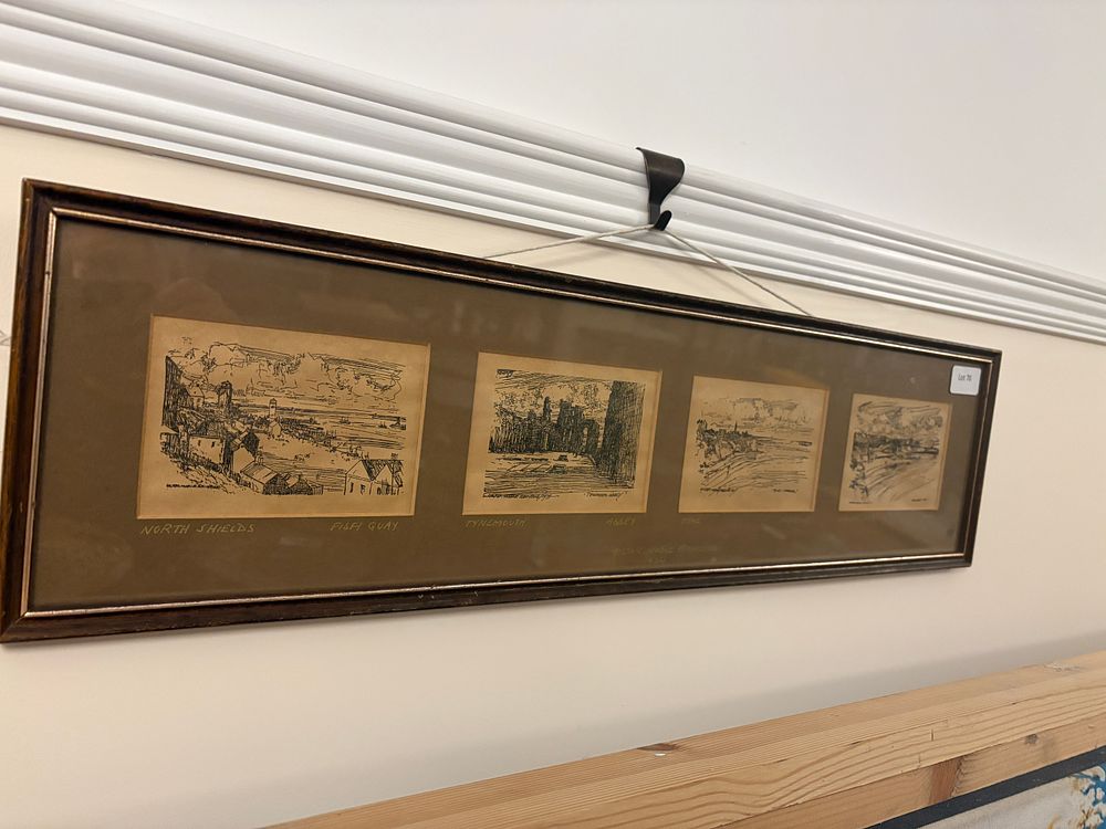 Lot 70: 4 small etchings by Victor Noble Rainbird