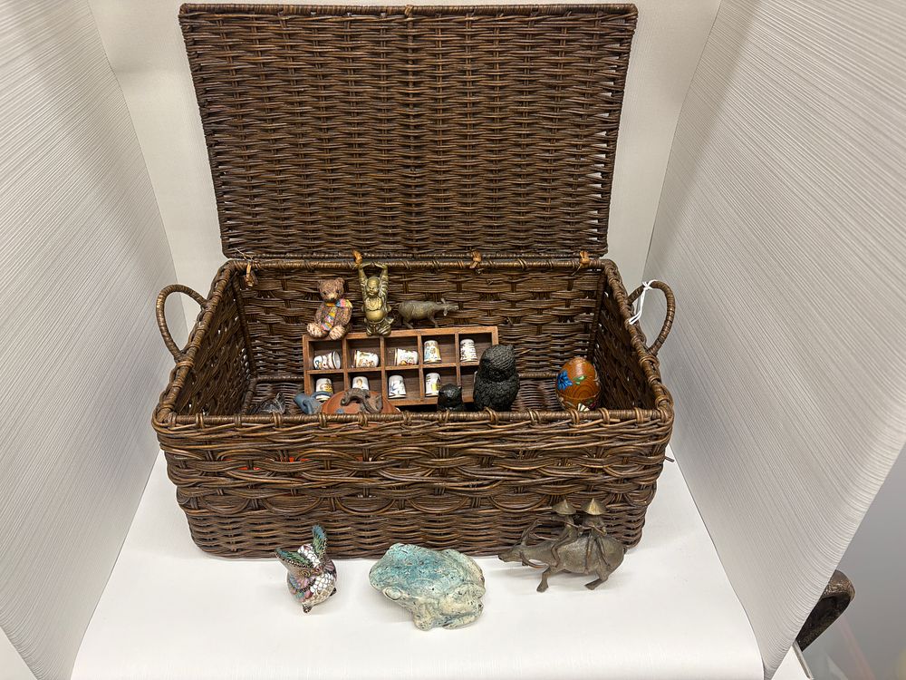 Lot 658: Interesting lot of items in basket