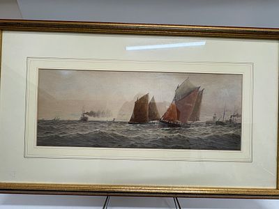 William Thomas Nichols Boyce "sail and steam at the mouth of the Tyne "with lowestoft (LT) 