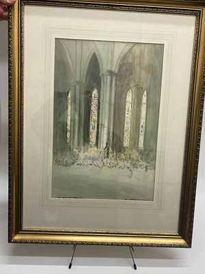 Victor Noble Rainbird (1888-1936), An Impression of Chartres Cathedral. Watercolor on paper by 