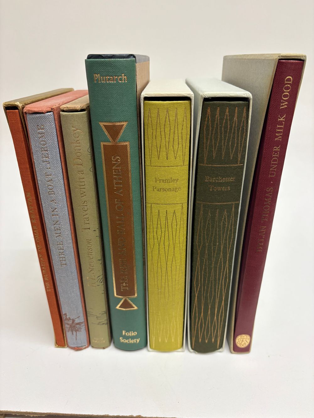 Lot 551: Eight Folio Society Books, including Anthony Trollope's Barchester Novels