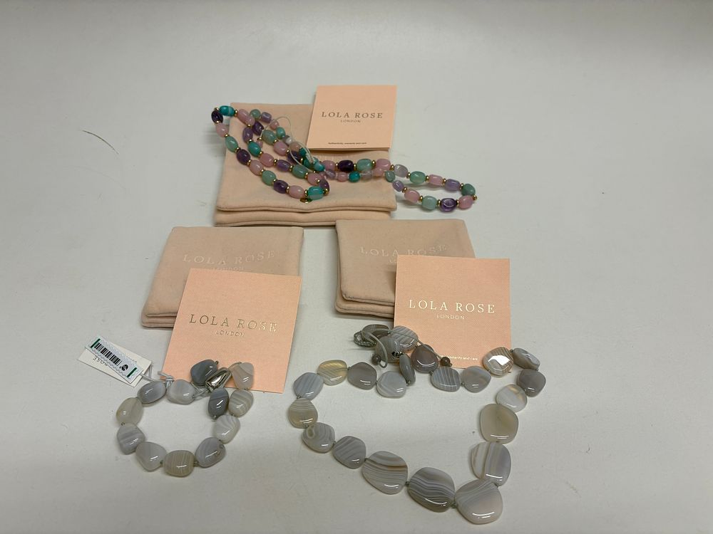 Lot 570: A Lot of Lola Rose London Semi-Precious Stone Jewelry with Original Packaging
