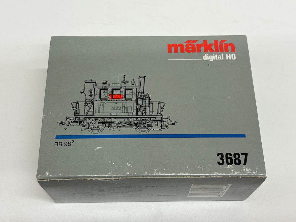 Lot 623: Märklin 3687 HO Scale BR 98³ Digital Steam Locomotive, Deutsche Bundesbahn 98 308